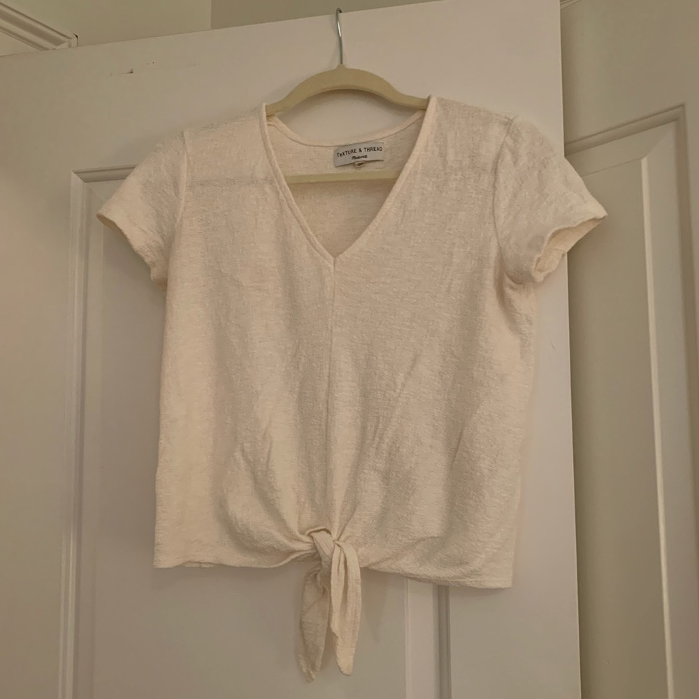 Madewell cream tied top